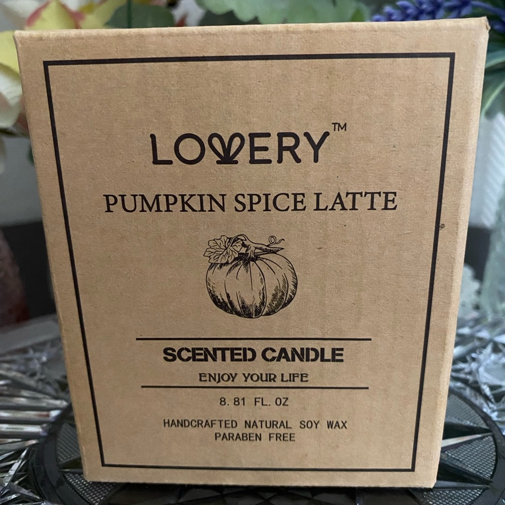 🆕🕯️ LOVERY LIMITED EDITION PUMPKIN SPICE LATTE SCENTED CANDLE. BRAND NEW! - Picture 4 of 6